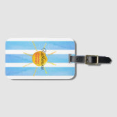 マザーランナーイエローサンシャインウォーターカラーカスタム ラゲッジタグ (正面横)