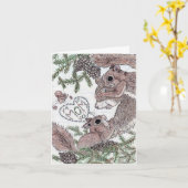 マザーリスとベビー カード (黄色い花)