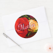 マザーレッドイエローローズシール ラウンドシール (封筒)