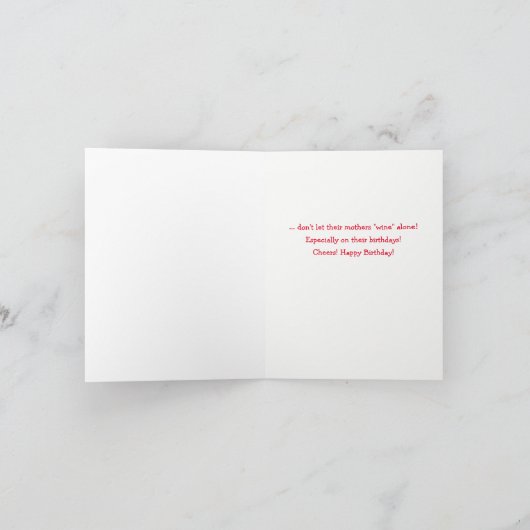 マザーワおもしろいイン誕生日 カード (内部)