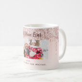 マザー写真グリッターピンク コーヒーマグカップ (正面右)