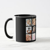 マザー写真コラージュ白黒 マグカップ (左)