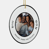 マザー写真白黒名 セラミックオーナメント (右)