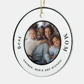 マザー写真白黒名 セラミックオーナメント (左)