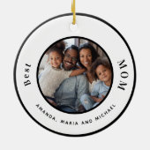 マザー写真白黒名 セラミックオーナメント (裏面)