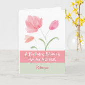 マザー名前をカスタムする宗教誕生日 カード (黄色い花)