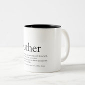 マザー定義引用文おもしろい白黒 ツートーンマグカップ (正面右)