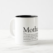 マザー定義引用文おもしろい白黒 ツートーンマグカップ (正面左)