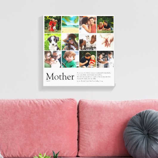 マザー定義引用文フォトコラージュ キャンバスプリント (インサイチュ (リビング))