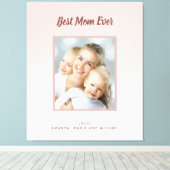 マザー最高のマ・エバーバラ金ゴールド赤面写真 キャンバスプリント (インサイチュ (ウッドフロア))