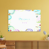 マザー自然旋回バルミツワーサインインボード キャンバスプリント (インサイチュ (リビング))