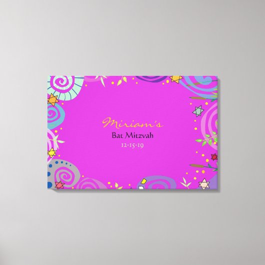 マザー自然旋回バルミツワーサインインボード キャンバスプリント (正面)