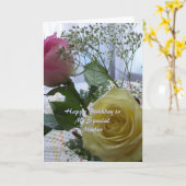 マザー誕生日クリスチャンカードバラ カード (黄色い花)