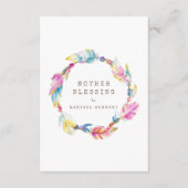 マザー賛美の情報カラフルビーズの羽 エンクロージャーカード (裏面)