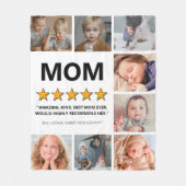 マザー5星評価 |フォトコラージュの母 フリースブランケット (正面)