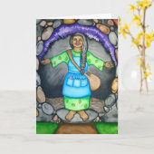 マザー・アースはリタ・ロイドの歓迎を受ける カード (黄色い花)