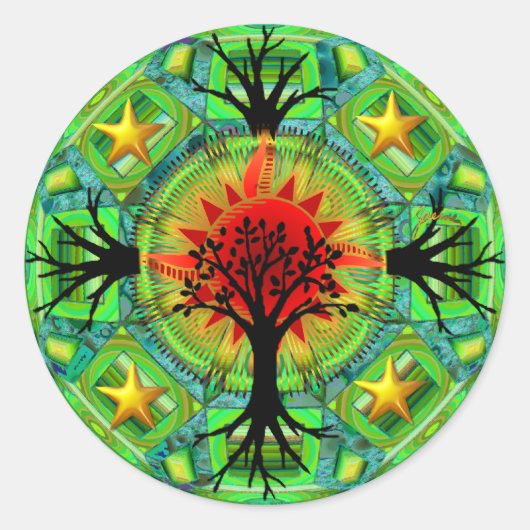 マザー・アース・ステッカー ラウンドシール (正面)