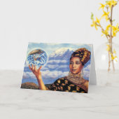 マザー・アース・バイ・リサ・アイリス カード (黄色い花)