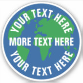 マザー・アース・ブルー・プラネットカスタムノートパソコンステッカー シール (正面)