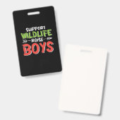 マザー アート サポート ワイルドライフ レイズ ボーイズ バッジ (正面＆裏面)