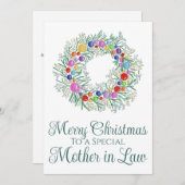 マザー・イン・ローカラフル・クリスマスリース シーズンカード (正面/裏面)