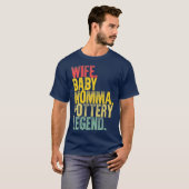 マザー・ウーマン・おもしろいワイフ・ベビーママ陶器 Tシャツ (正面フル)