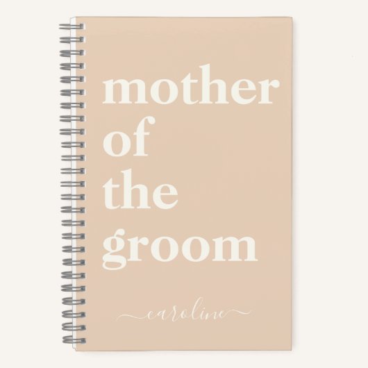 マザー・オブ・ザ・グルームミニマリストモダン・カスタム赤面 ノートブック (正面)