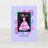 マザー・オブ・ザ・ブライド 招待状 - ピンクのドレス (裏面)