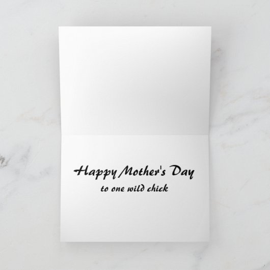 マザー・グースおよびがちょうの子の母の日カード カード (内部)