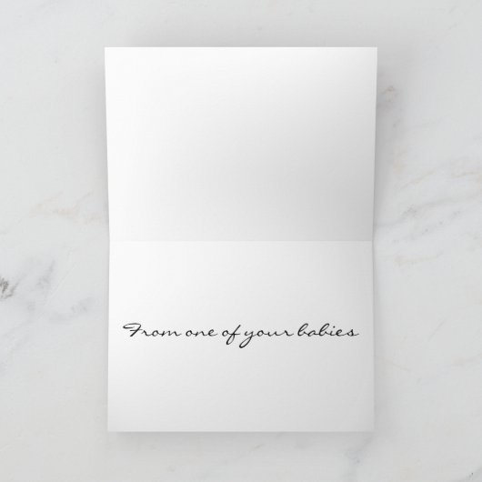 マザー・グースおよびベビーのガチョウの写真 カード (内部)