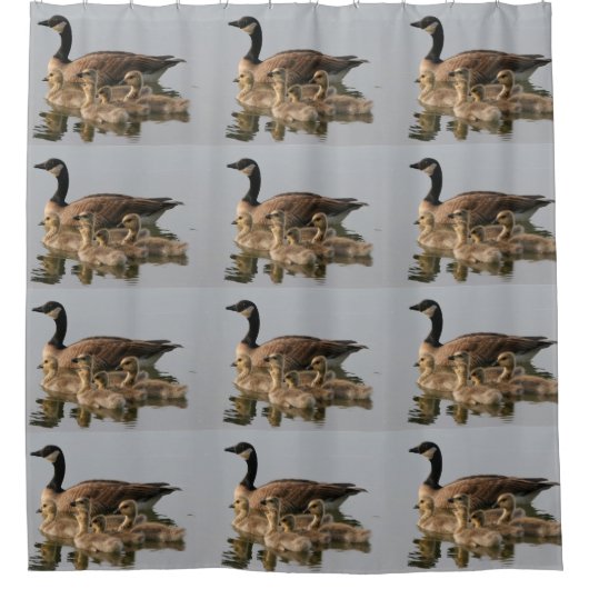 マザー・グースおよび彼女のがちょうの子 シャワーカーテン (正面)