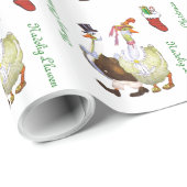 マザー・グースおよび父の一瞥のクリスマスのギフト用包装紙 ラッピングペーパー (ロールコーナー)