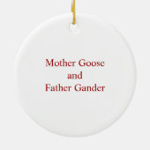 マザー・グース及び父の一瞥 セラミックオーナメント (裏面)