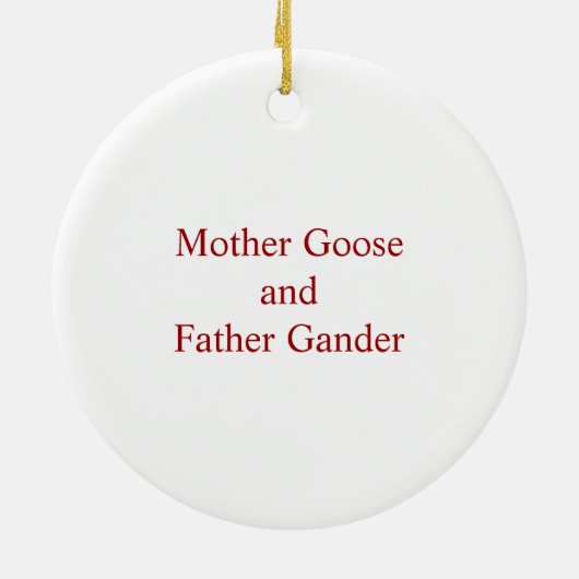 マザー・グース及び父の一瞥 セラミックオーナメント (裏面)
