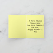 マザー・デイ・カード～の女性が4番蝶に到着 カード (内部)