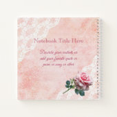 マザー・デイ・バラズ・レース・パールズ・ヴィンテージ・フォト・フレーム ノートブック (裏面)