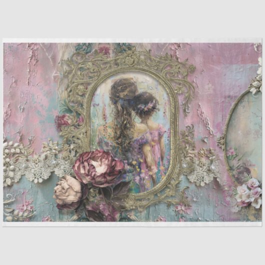 マザー&ドーターシャビーシック&フローラコラージュ 薄葉紙 (正面)