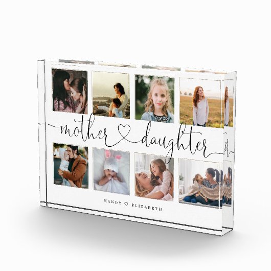 マザー・ドーター・ハート・スクリプト |フォトグリッドのコラージュ フォトブロック (右)