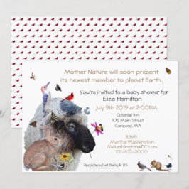 マザー・ネイチャー ベイビーシャワーの招待状： 招待状