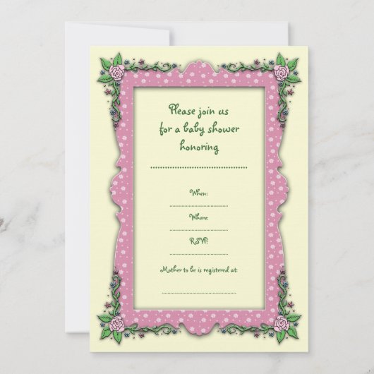 マザー＆ベイビーフェアリー ベイビーシャワー招待状 招待状 (裏面)