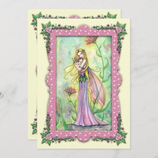 マザー＆ベイビーフェアリー ベイビーシャワー招待状 招待状 (正面/裏面)