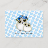 マザー ベイビー かわいい フクロウ ベイビーボーイ  シャワー ブック リクエスト エンクロージャーカード (裏面)