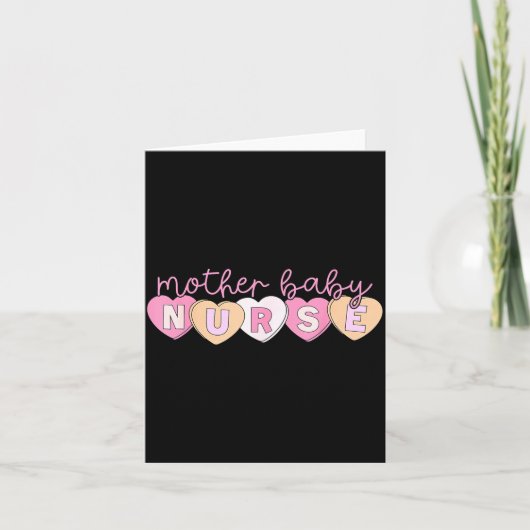 マザー ベイビー ナース ハーツ バレンタイン 産科 Stpartum カード (正面)