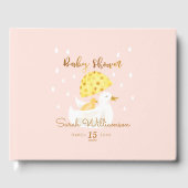 マザー&ベビーイエローダッキー（アヒルちゃん）アンブレラピンク赤面 ゲストブック (正面)