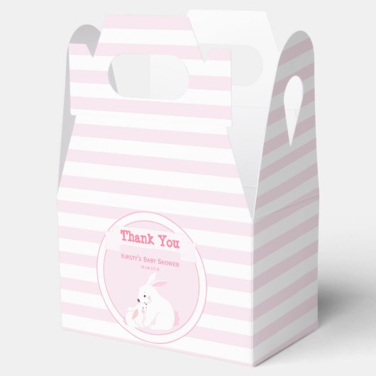 マザー&ベビーガールバニー |赤ちゃんシャワーありがとう フェイバーボックス (オープン)
