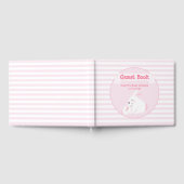 マザー&ベビーガールバニー |赤ちゃんシャワー ゲストブック (全面)