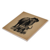 マザー&ベビーゾウヴィンテージ美術 タイル (側面)