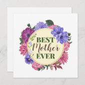 マザ最高のー・エバ・フローラ・リース・マザーズ・デイ・カード サンキューカード (正面/裏面)