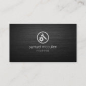 マシニストギアレンチアイコンつや消しメタルのスキル 名刺 (正面)