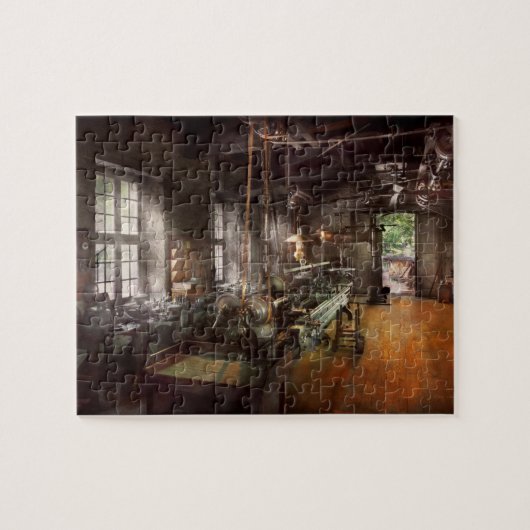 マシニスト – 旋盤 – 長い旋盤 ジグソーパズル (横)